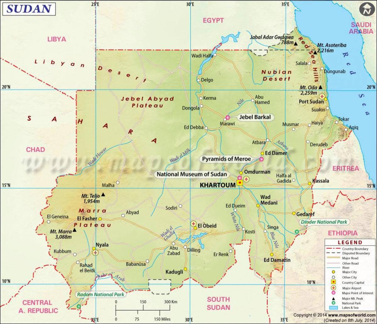 Карта міста Судану