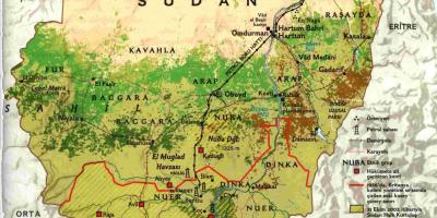 Карта Судану географії