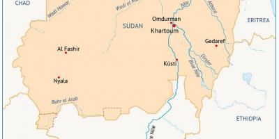 Карта річки Судану 